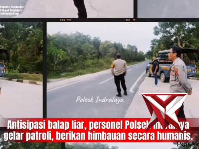 Patroli Antisipasi Balap Liar Polsek Indralaya