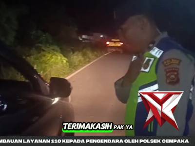 Giat Himbauan Layanan 110 Kepada pengendara oleh polsek cempaka
