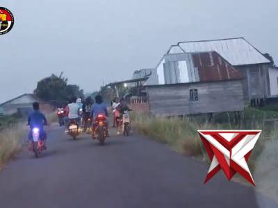 Unit Patroli Polsek Pemulutan Membubarkan Aksi Balap Liar