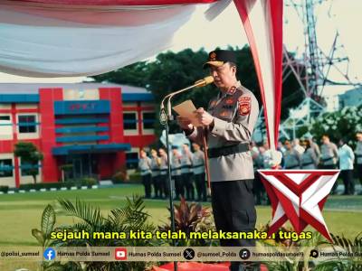 Kapolda Sumsel Irjen Pol. Dr. Sandi Nugroho, S.I.K., S.H., M.Hum Pimpin Upacara Hari Kesadaran Nasio