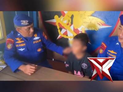 Polairud Unit Tobelo amankan Seorang Anak Terbawa Kapal Penumpang Rute Ternate-Morotai