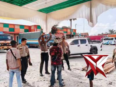 Pembangunan Pos PAM Lebaran Polsek Pangkalan Kuras