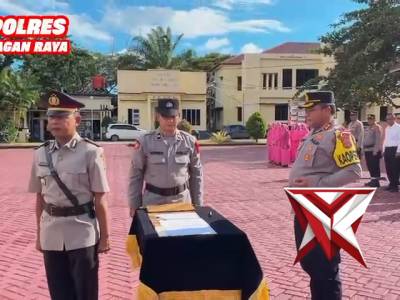 Polres Nagan Raya Laksanakan Sertijab Kasat Samapta dan Kapolsek Kuala Pesisir - PoliceTube