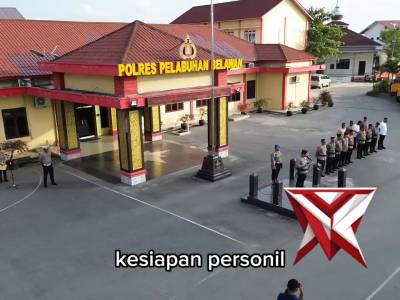 Kapolres Pelabuhan Belawan Pimpin Apel Kesiapan Pengamanan Malam Takbiran