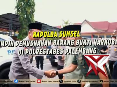 Kapolda Sumsel Pimpin Pemusnahan Barang Bukti, Tegaskan Komitmen Berantas Penyalahgunaan