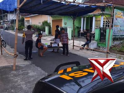 Pengamanan pasar takjil desa sumberpucung