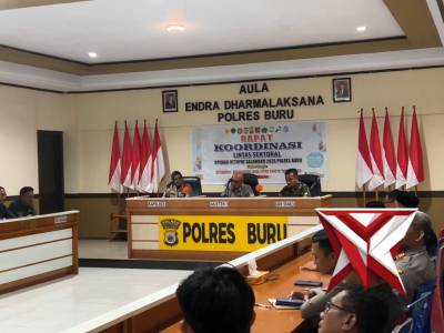 Rapat Koordinasi Lintas Sektoral Operasi Ketupat Salawaku 2026 Polres Buru
