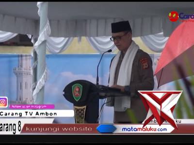 Ribuan Jamaah Tetap Khusyuk di Tengah Hujan Saat Sholat Idul Fitri di Lapangan Merdeka Ambon - PoliceTube