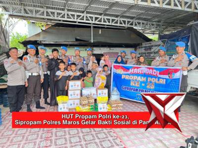 HUT Propam Polri ke-23, Sipropam Polres Maros Gelar Bakti Sosial di Panti Asuhan