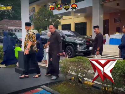 Pelaksanaan shalat idul fitri polres subang