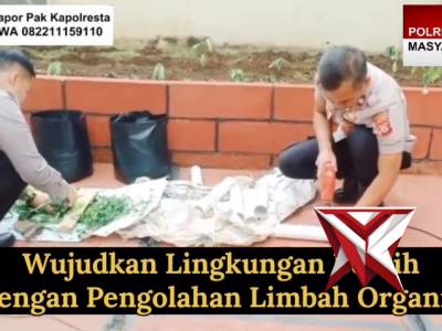 Personel Polsek Pangalengan melaksanakan kegiatan dalam rangka mendukung program Zero Waste