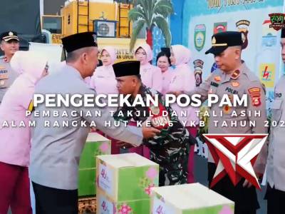 KAPOLDA SUMSEL DAN BHAYANGKARI CEK POS PENGAMANAN OPS KETUPAT 2026, BAGIKAN TALI ASIH HINGGA TAKJIL