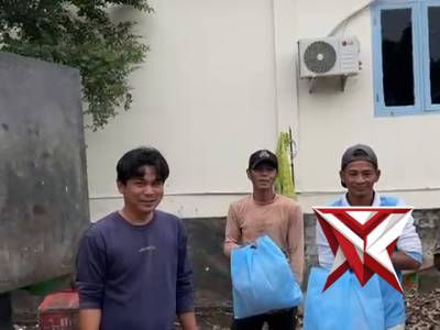 Polantas Ogan Ilir Membagikan Sembako Di Bulan Suci Ramadhan