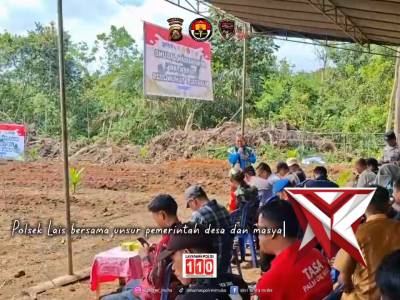 Polsek Lais bersama unsur terkait bersama melakukan penanaman jagung - PoliceTube