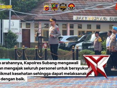 APEL PIMPINAN OLEH KAPOLRES SUBANG