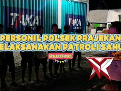 Rutinitas Patroli Sahur Polsek Prajekan untuk Harkamtibmas di Bulan Suci Ramadhan 1447 H.