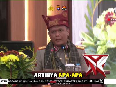 Apresiasi dari ketua DPRD Provinsi Sumbar kepada Kapolda Sumbar, pada saat HUT Provinsi&nbsp;Sumatera&nbsp;Bar