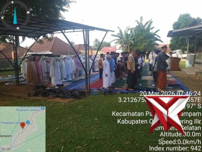Pam Sholat Idul Fitri bagi Jamaah Muhamadiyah di Wilayah Hukum Polsek Pangkalan Lampam