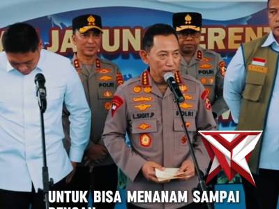 Kapolri Pimpin Tanam Raya Jagung Kuartal I 2026 di Ogan Ilir