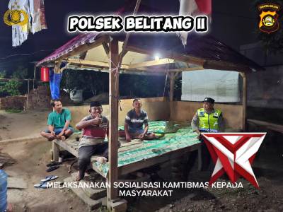 BHABINKAMTIBMAS POLSEK BELITANG II CEK KONTROL POS RONDA