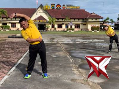 Untuk Menjaga Kebugaran, Polres Belitung Timur Lakukan Olahraga Jumat Pagi