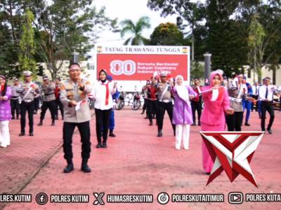 Senam Ceria Polres Kutai Timur