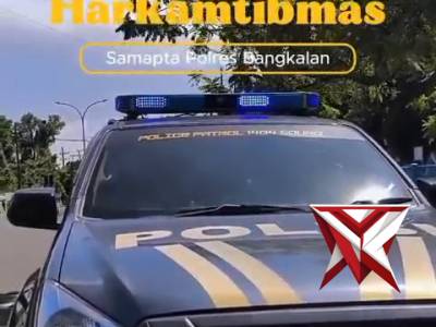 Personil sat samapta Polres Bangkalan melaksanakan patroli harkamtibmas