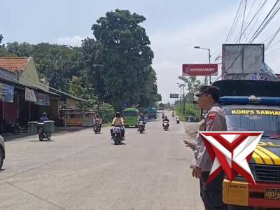 Patroli Pantau Jalur Utama Simp 3 Karanglo Desa Karangkuten, Kec. Gondang.