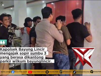 Kapolsek Bayung Lencir Bagikan Makan Siang untuk Sopir Sumbu 3 dalam Operasi Ketupat Musi 2026
