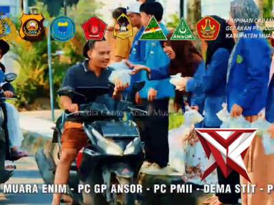 Kapolres Muara Enim Bersama OKP dan Mahasiswa Bagikan Takjil kepada Pengguna Jalan