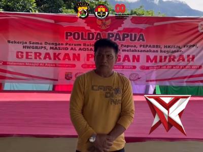 UMKM DAN PASAR PANGAN MURAH HADIR DI SENTANI, POLDA PAPUA AJAK WARGA BELANJA HEMAT