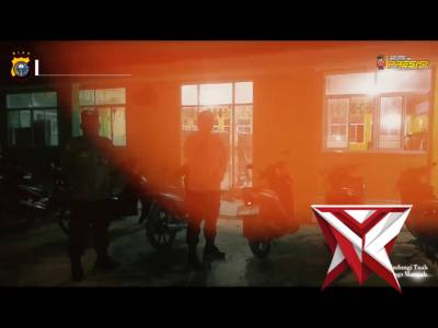 polsek bangko pusako melaksanakan patroli rutin dan pengamanan sholat tarawih