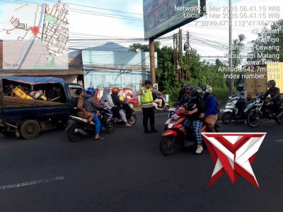Pengaturan Lalu Lintas di Pagi hari di Daerah Hukum Polsek Lawang Kec. Lawang Kab. Malang