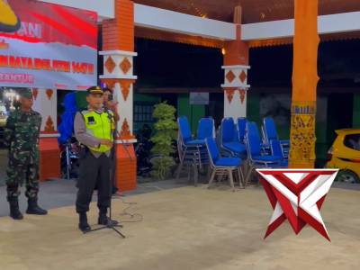 Kapolsek Bantur Pimpin Apel malam takbir hari raya Idul Fitri tahun 2026