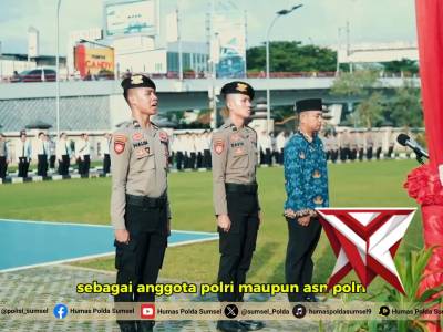 Kapolda Sumsel Irjen Pol. Dr. Sandi Nugroho, S.I.K., S.H., M.Hum Pimpin Upacara Hari Kesadaran Nasio