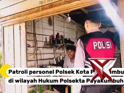 Patroli Personel Polsek Kota Payakumbuh Merupakan kegiatan rutin atau insidental yang dilakukan oleh