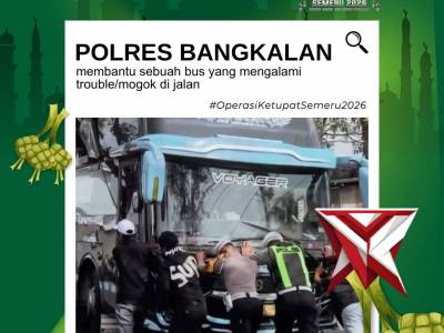 Respons Cepat Polres Bangkalan Tangani Kendaraan Mogok