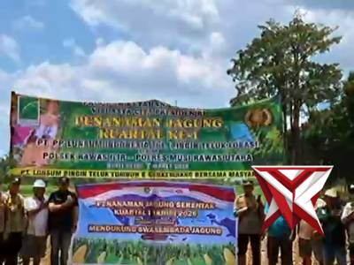 Giat penanaman jagung serentak kuartal 1 2026 Polsek Rawas Ilir