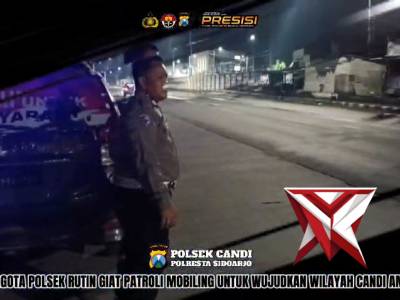 ANGGOTA POLSEK CANDI MELAKSANAKAN KEGIATAN MOBILING