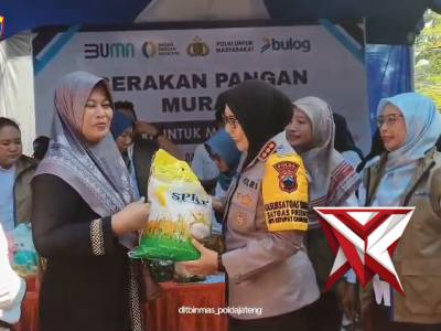 Polda Jateng Melaksanakan Bazar Gerakan Pangan Murah