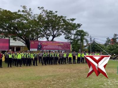Personil Ops Terpusat Lilin Kapuas 2025 Laksanakan Apel Kesiapan