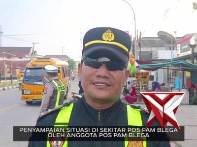 PENYAMPAIAN SITUASI DI SEKITAR POS PAM BLEGA OLEH ANGGOTA POS PAM BLEGA. Jum'at (13/03/2026)