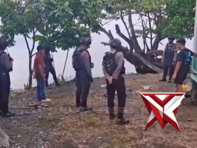 Patroli sambang personel Samapta di tempat wisata