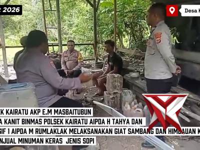 Giat sambang dan Himbauan terhadap Penjual Miras