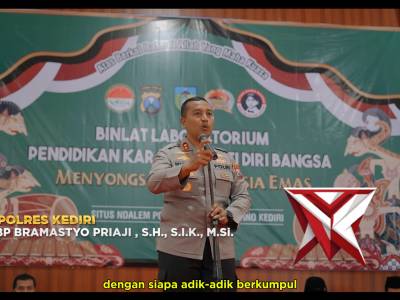 Kapolres Kediri Pimpin Pembukaan Binlat Laboratorium Pendidikan Jati Diri Bangsa  Kapolres Kediri AK