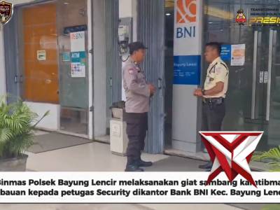 Kanit Binmas Polsek Bayung Lencir melaksanakan sambang kamtibmas