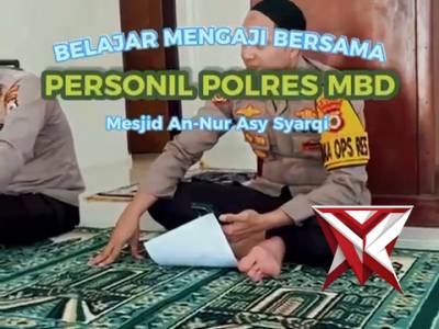 Belajar mengaji bersama personil muslim polres maluku barat daya
