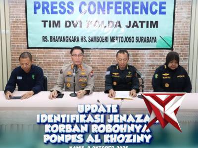 UPDATE IDENTIFIKASI JENAZAH KORBAN  ROBOHNYA PONPES AL KHOZINY