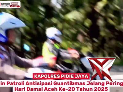 Kapolres Pidie Jaya pimpin patroli antispasi guantibmas