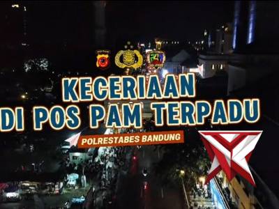 Keceriaan di Pos Pam Terpadu Polrestabes Bandung